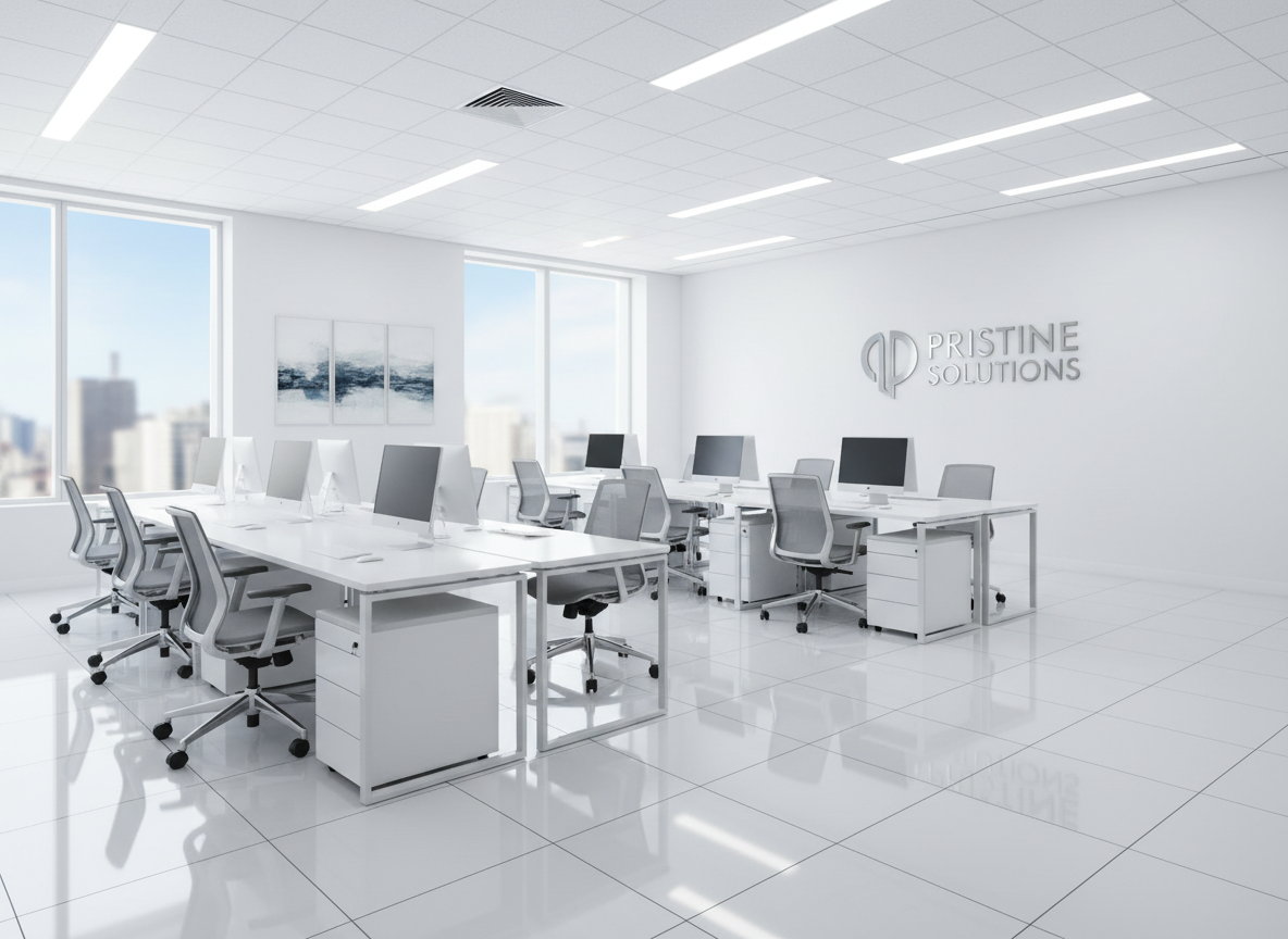 Spotlessly clean modern office space
