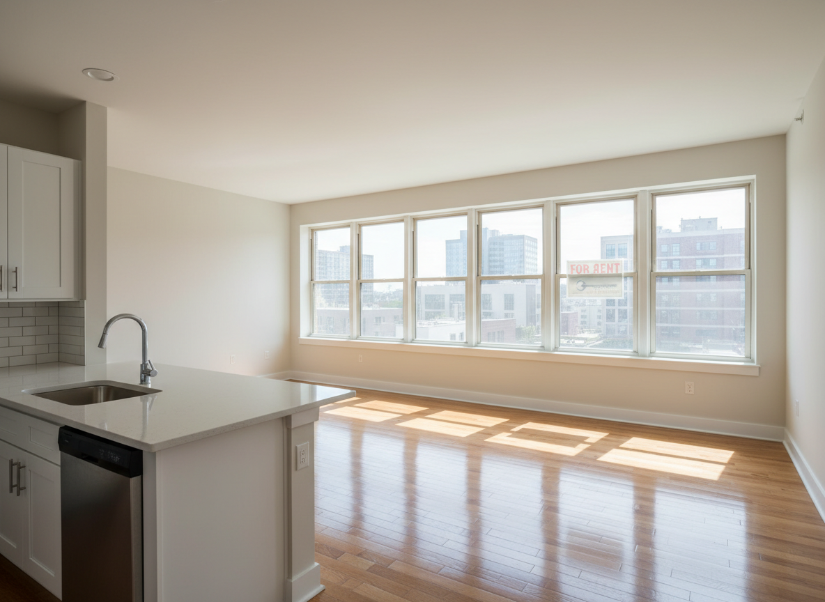 Freshly cleaned empty apartment ready for new tenants