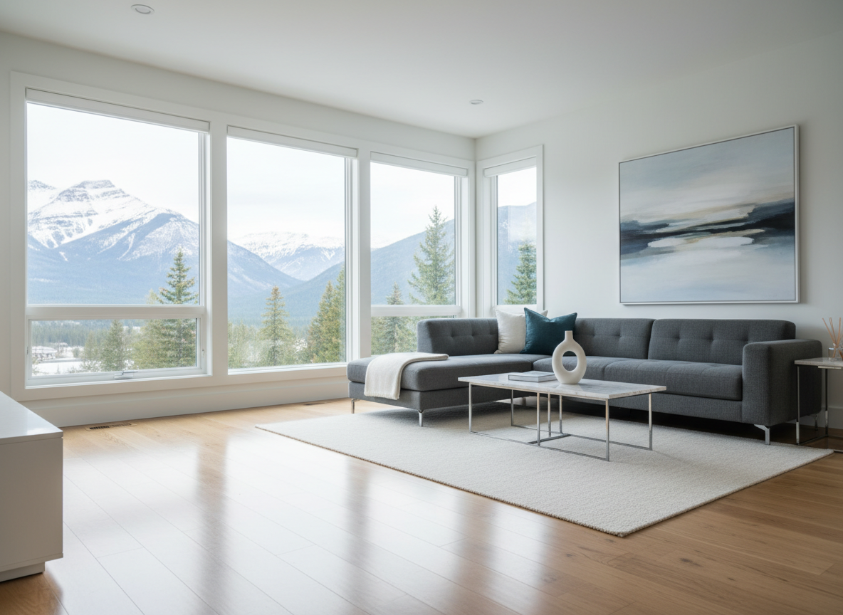 A bright, immaculately clean modern home interior